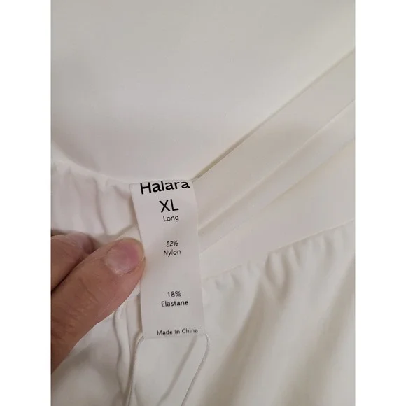Halara Softlyzero Airy 2-in-1 Shorts White High Waisted Athletic XL Long NWT - Picture 5 of 7